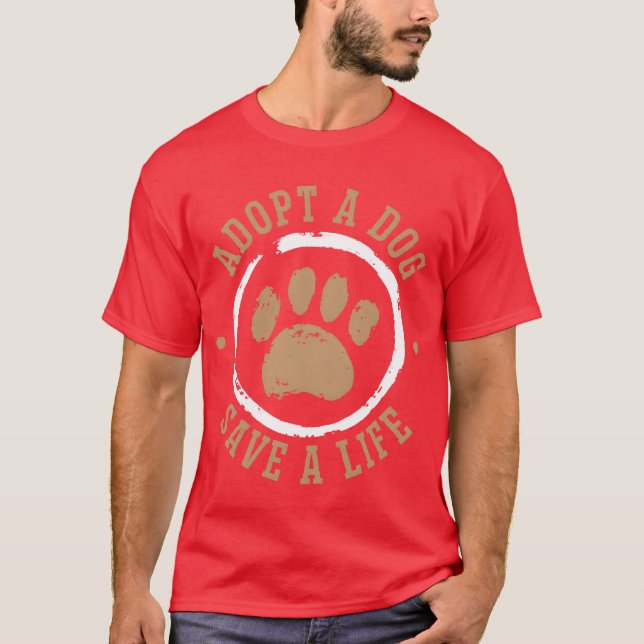 Adoptier eines Hundes, der ein Rettungspaket für l T-Shirt (Vorderseite)