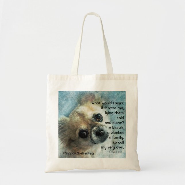 Adoptier eines Unterhemmers - Chihuahua Tragetasche (Vorne)