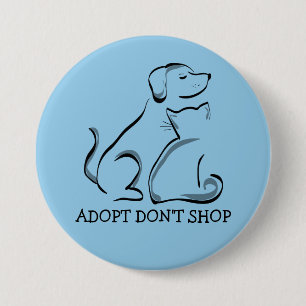 Adoptier: Hundekatze nicht einkaufen, LG-3-Zoll-Ru Button