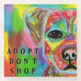 Adoptier keine Hundebewusstsein kaufen Glasuntersetzer
