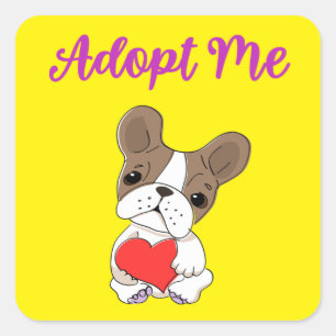 Adoptier mir quadratischer aufkleber