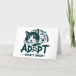 Adoptier nicht einkaufen 1 dankeskarte