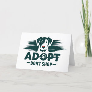 Adoptier nicht einkaufen 2 dankeskarte