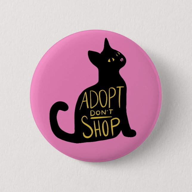 Adoptier nicht Feral Cat Rescue kaufen Button (Vorderseite)