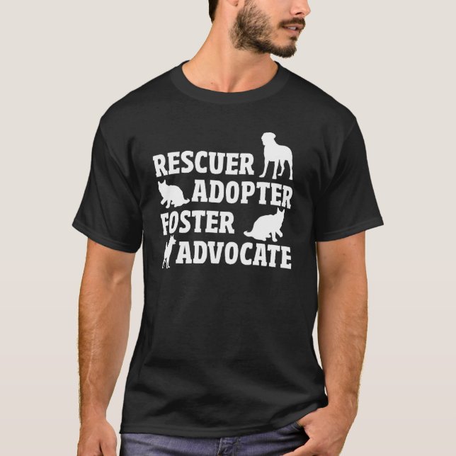 Adoptier Rescue Foster Animal Fosts T-Shirt (Vorderseite)
