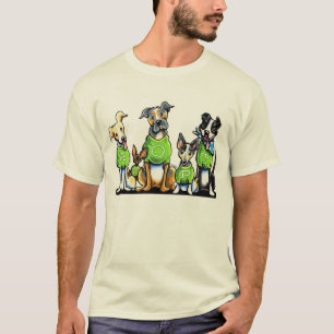 Adoptier Shelter Hunde Grüne T-Shirts denken Adopt
