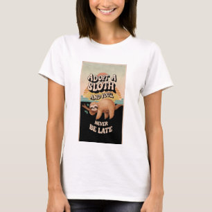 Adoptiere ein Faultier und du wirst nie zu spät ko T-Shirt