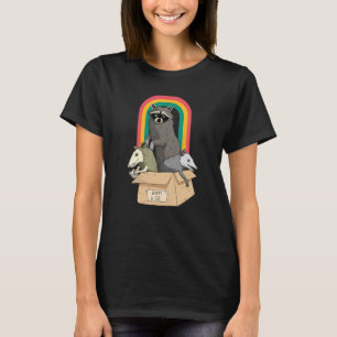 Adoptiere eine Straßenkatze Lustiger Opossum Wasch T-Shirt