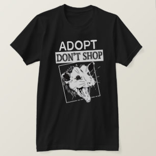 Adoptiere, nicht kaufen schreiendes Opossum - Opos T-Shirt