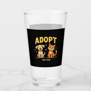 Adoptiere statt kaufen - Süße Tierrettung Tierlieb Glas