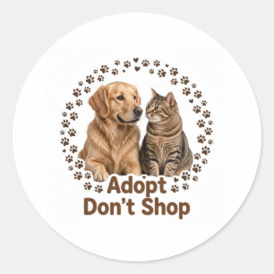 Adoptiere statt zu kaufen Aufkleber