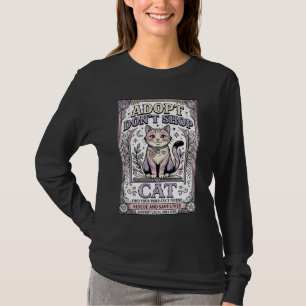 Adoptiere statt zu kaufen Katze Katzenrettung Adop T-Shirt