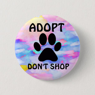 Adoptiere statt zu kaufen Standard, 2¼ Zoll runder Button
