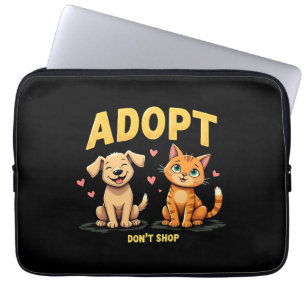 Adoptiere statt zu kaufen - Süße Tierrettung Tierl Laptopschutzhülle