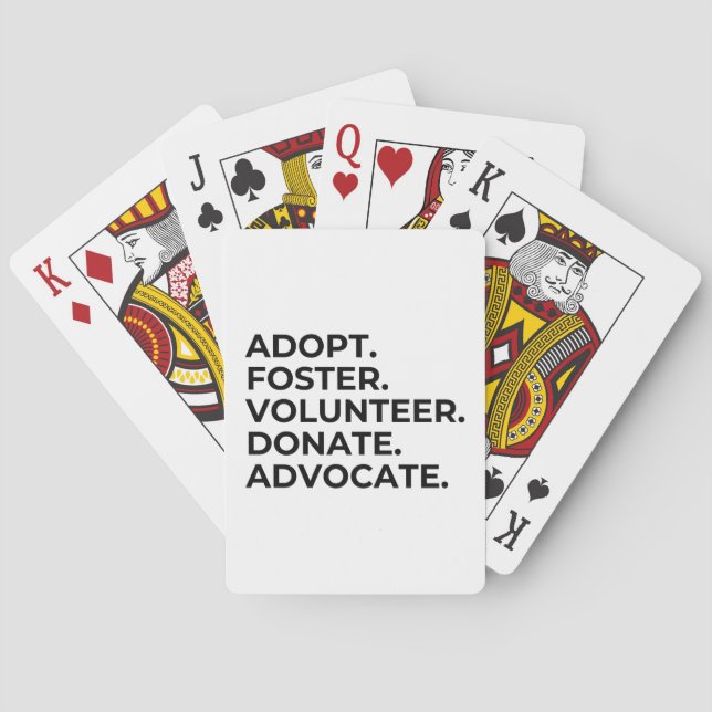 Adoptieren. Fördern. Engagieren. Spielkarten (Rückseite)