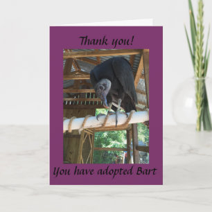 Adoptieren Sie Bart der schwarze Geier Dankeskarte