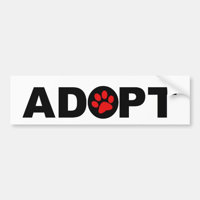 Adoptieren Sie ein Haustier Autoaufkleber (Vorne)