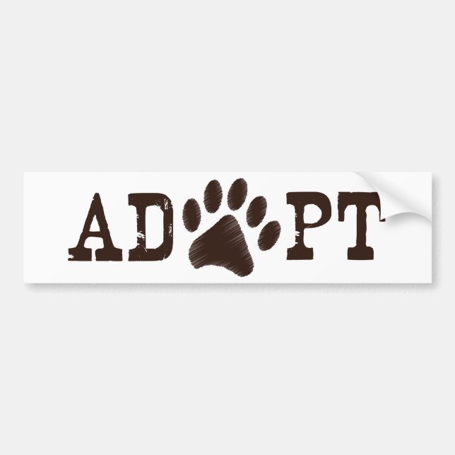 Adoptieren Sie ein Tier Autoaufkleber (Vorne)