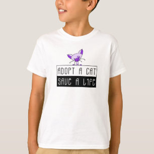 Adoptieren Sie eine Katze retten ein Leben T-Shirt
