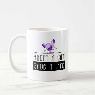 Adoptieren Sie eine Katze retten eine Leben-Tasse Kaffeetasse