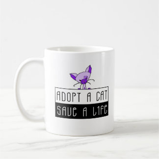 Adoptieren Sie eine Katze retten eine Leben-Tasse Kaffeetasse