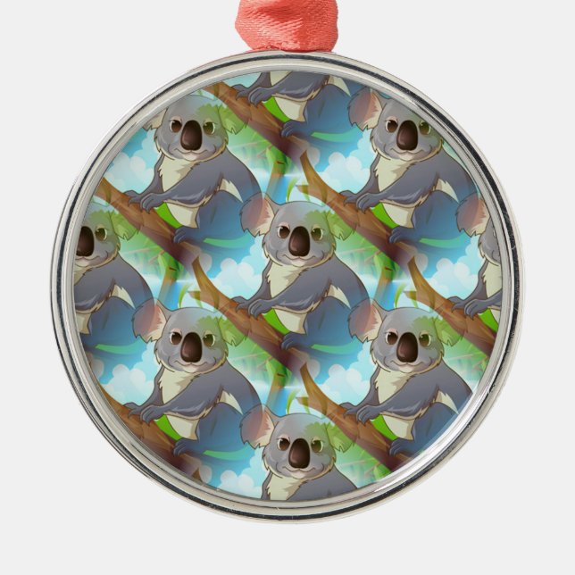 Adoptieren Sie einen Koala! Ornament Aus Metall (Vorne)