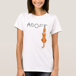 Adoptieren Sie Katzen-rostige dunkle T-Shirt
