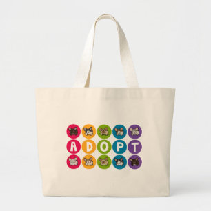 Adoptieren Sie Regenbogen Frenchie Jumbo Stoffbeutel