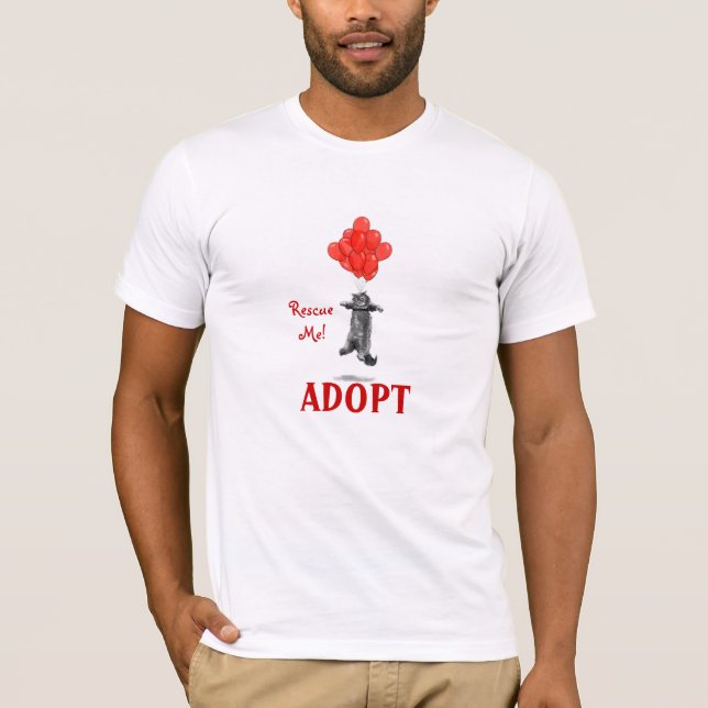 ADOPTIEREN Sie Rot-Ballon-UnisexT-Shirt T-Shirt (Vorderseite)