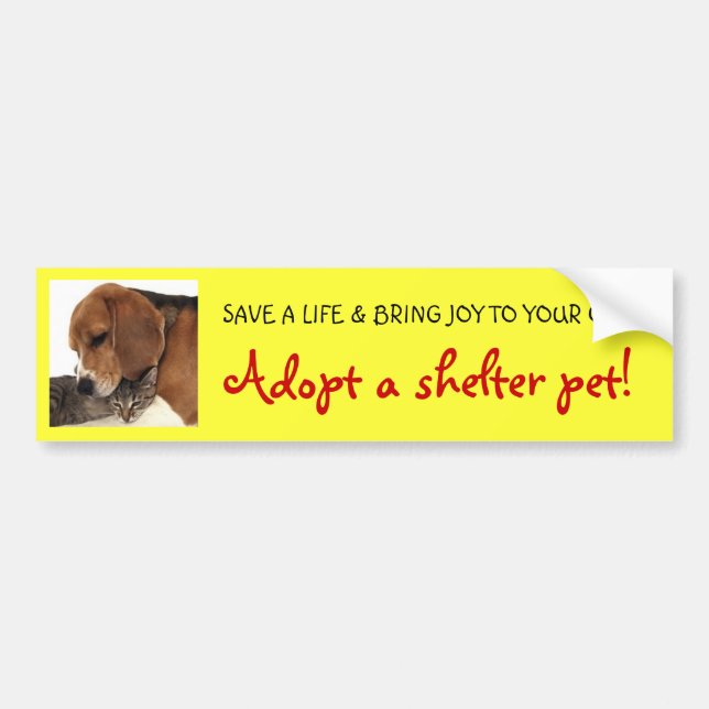 Adoptieren Sie Schutz-Haustier, Schutz-Hund, Autoaufkleber (Vorne)