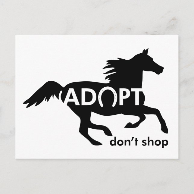 Adoptierend Pferde Postkarte (Vorderseite)