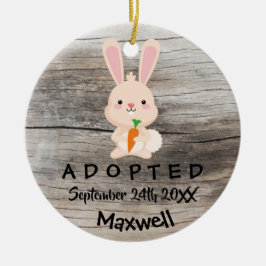 Adoptiert - Geeignete, rosafarbene, sonnige Adopti Keramik Ornament