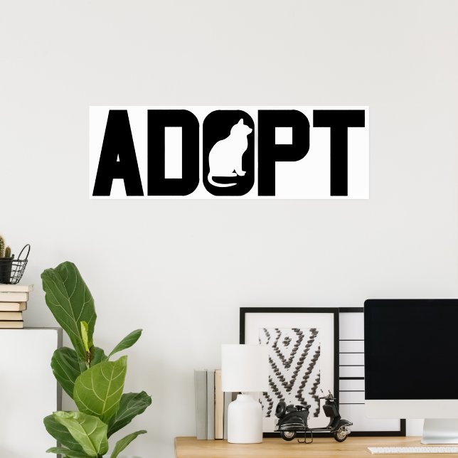 Adoptiert Haustiere Poster (Heimbüro)