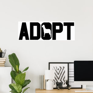 Adoptiert Haustiere Poster
