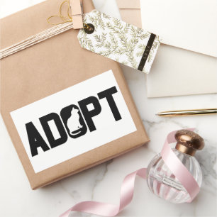 Adoptiert Haustiere Rechteckiger Aufkleber