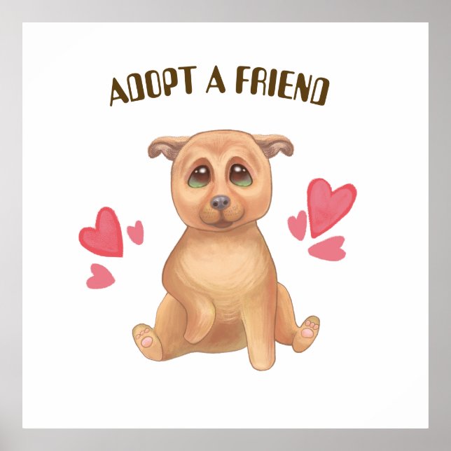 adoptiert Hundekinder Poster (Vorne)