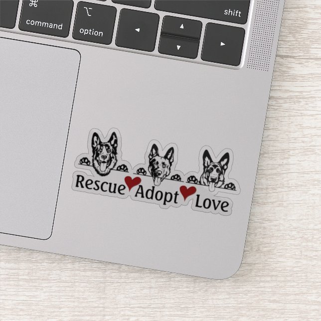Adoptiert Liebe | Custom Vinyl Aufkleber (Detail)