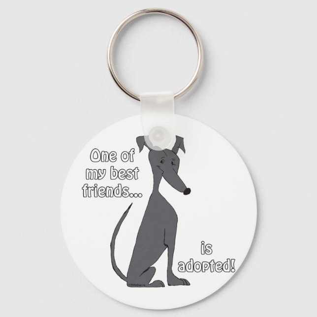 Adoptiert~schwarz Schlüsselanhänger (Vorderseite)