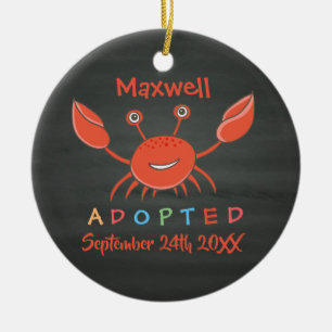 Adoptiert von Foster Care Crab - Individuelle Name Keramikornament