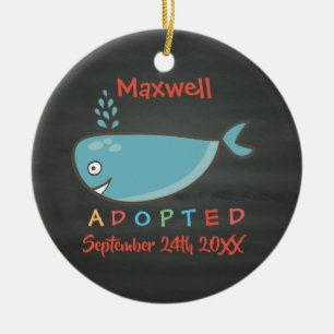 Adoptiert von Foster Care Whale - Individuelle Nam Keramikornament