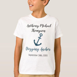 Adoptierte fallende Anker-Adoption - individueller T-Shirt