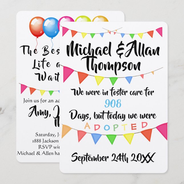 Adoption aus der Ankündigung zur Lebensmittelverso (Vorne/Hinten)