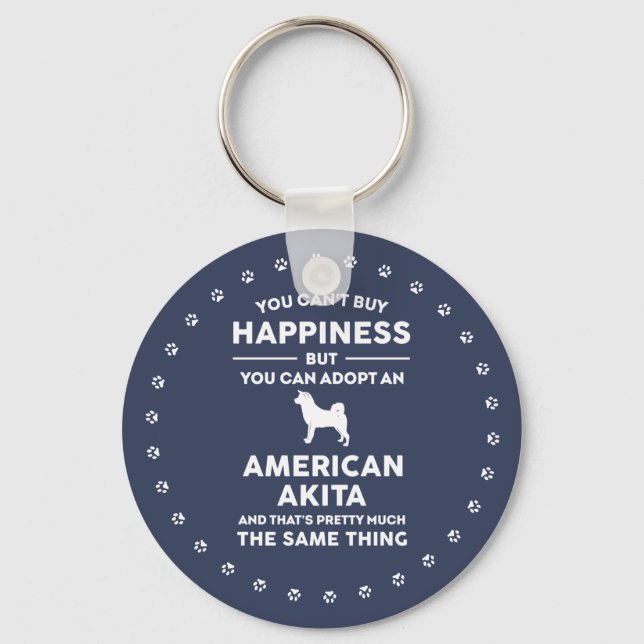 Adoption der Amerikaner Akita Glück Schlüsselanhänger (Vorderseite)