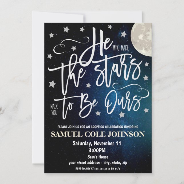 Adoption - Einladung (Vorderseite)