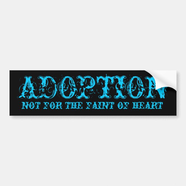 Adoption, fallen vom Herz-Autoaufkleberaqua in Autoaufkleber (Vorne)