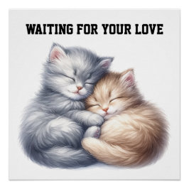 Adoption für Haustiere Gewartet für Ihre Liebe Poster