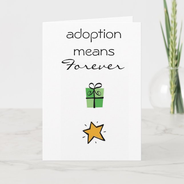 Adoption Glückwunschkarte Karte (Vorderseite)