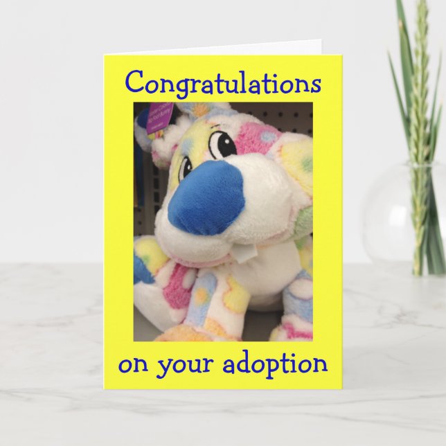 ADOPTION GRATULALATIONS=FUN/LIEBE ÜBER ZUHAUSE KARTE (Vorderseite)