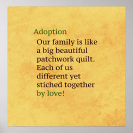 Adoption is a Patchwork Poster