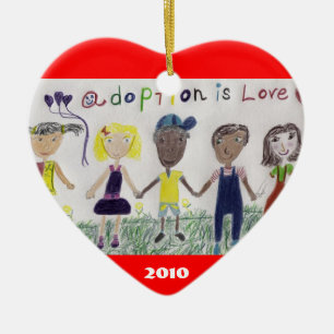 Adoption ist Liebe-Verzierung Keramik Ornament